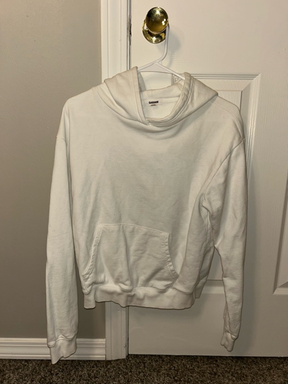 Garage Women's White Hoodie Sweater - Soft Pullover Size Small